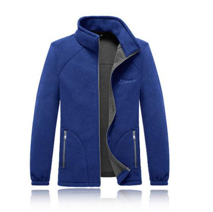 Middle-aged Men's Plus Size Jacket Autumn and Winter Thickened Fleece Jacket Dad Wear Fleece Sports Casual Jacket