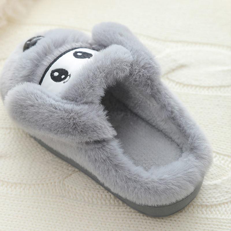 Children's Cotton Slippers Cute Cartoon Thick Warm Shoes Boys and Girls Home Fur Slippers