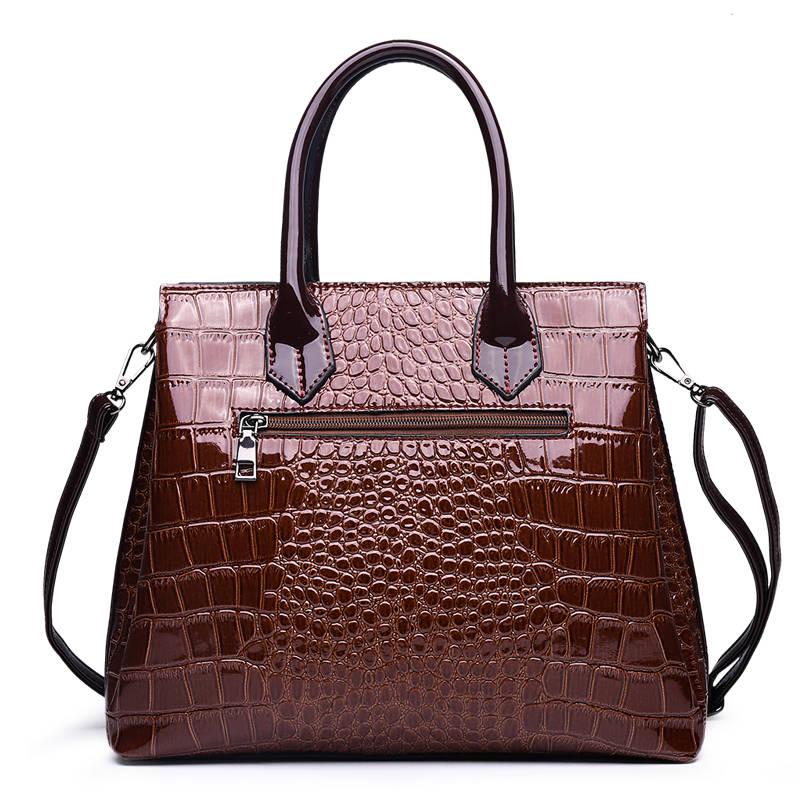 Crocodile Pattern Handbag Female Temperament Versatile Large-capacity Shoulder Bag European and American Fashion Trend Commuter Handbags