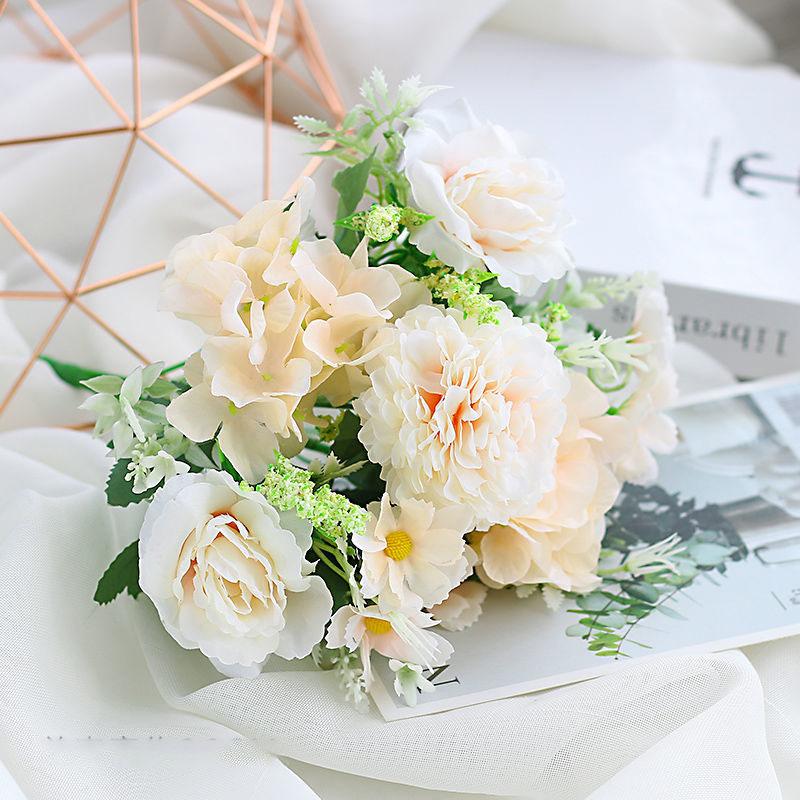 Table Flower Fake Flower Floral Set Table Flower Bouquet Home Decoration Decoration Nordic Simulation Flower Living Room Decoration