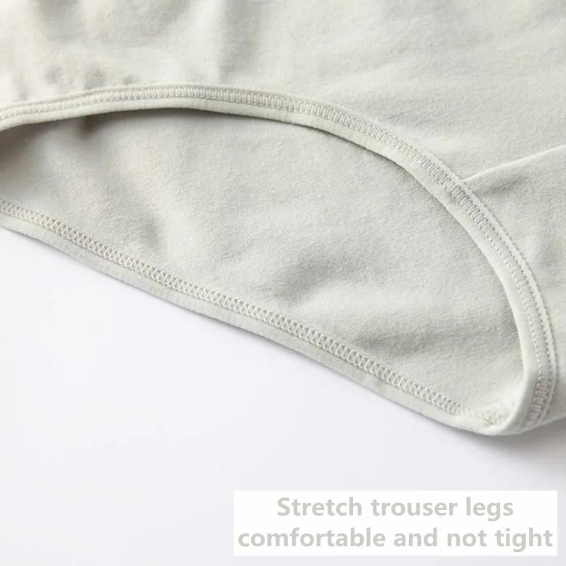 3 Packs Underwear for Women Solid Cotton Breathable Antibacterial Girl Middle and Low Waist Student In Style Briefs Ladies Seamless Korean Underwear