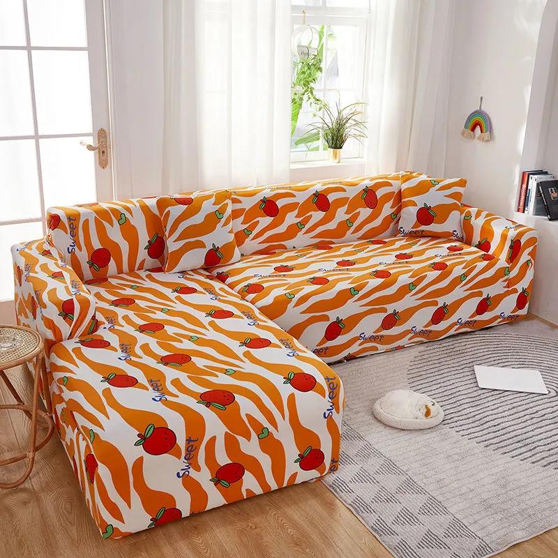 String Printed Sofa Covers for Living Room Elastic Stretch Slipcover Sectional Corner Sofa Covers 1/2/3/4-seater