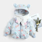 Cute Children Down Padded Jacket Baby Boy Girl Flower Winter Thicken Parkas Kids Colorful Clothes Hoodie Warm&waterproof Outwear