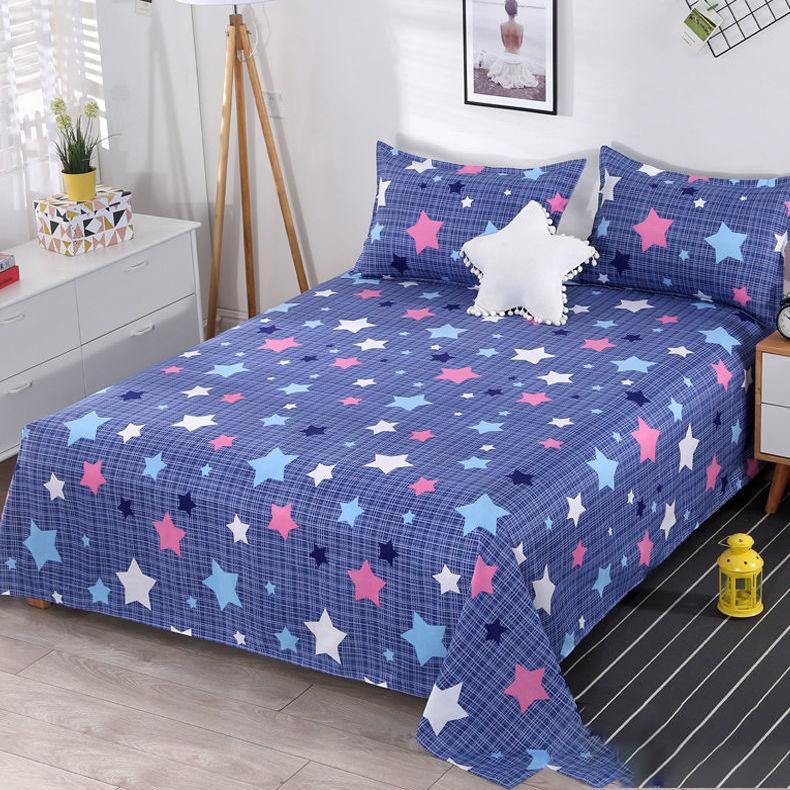 Bedding Set Three-piece Skin-friendly, Breathable, Sweat-absorbent Bed Sheet Pillowcase Single and Double Bed Sheets Plus Size Bed Sheets