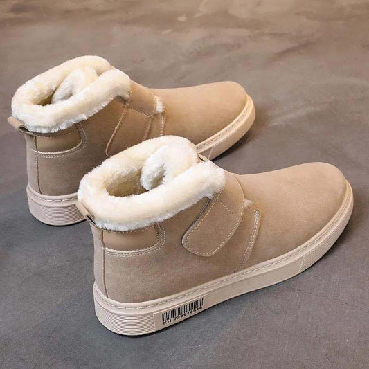 Men's Winter New Style Plus Velvet Warm Snow Boots High-top Thick Cotton Boots Waterproof Martin Boots