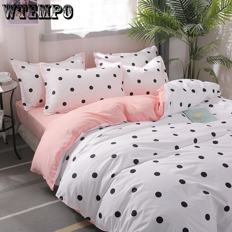 Bedding Set Printed Bed Linen Sheet Plaid Duvet Cover 240x220 Single Double Queen King Quilt Covers Sets Bedclothes