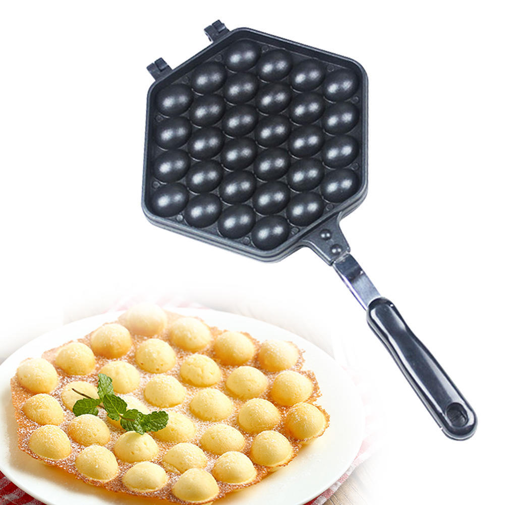 Waffle Maker Eggettes Pan Nonstick Egg Bubble Baking Mold Plate Tool Gas Stoves