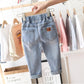 Children's Pants Stretch Jeans Korean Style High Waist Slim Trousers Feet Pants Boys and Girls Jeans