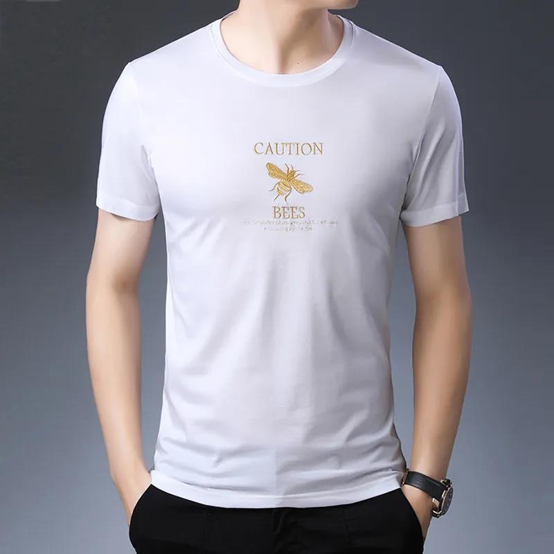 Summer Men Shirt Tees Eagle Print Casual T-shirt Half Sleeve Overshirt Loose Comfortable Pullover