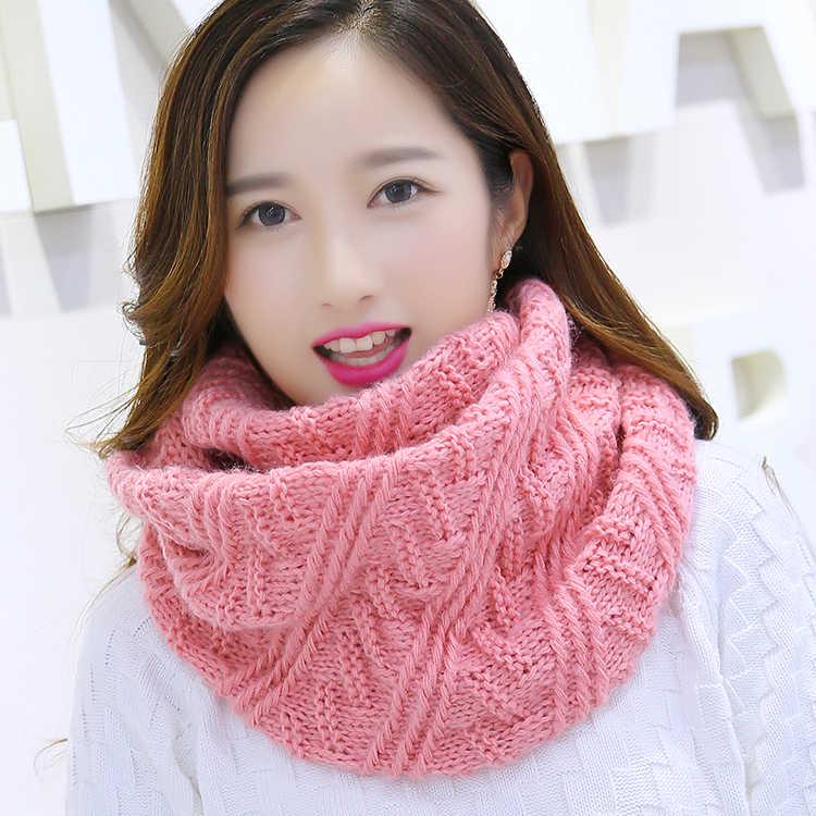 Warm Accessories Women Men Infinity Shawl Knitted Neck Warmer Scarf