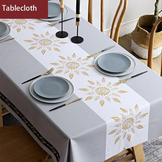 Tablecloth Waterproof and Oil-proof Disposable Pvc Anti-scalding Table Cloth Rectangular Coffee Table Table Mat High Sense