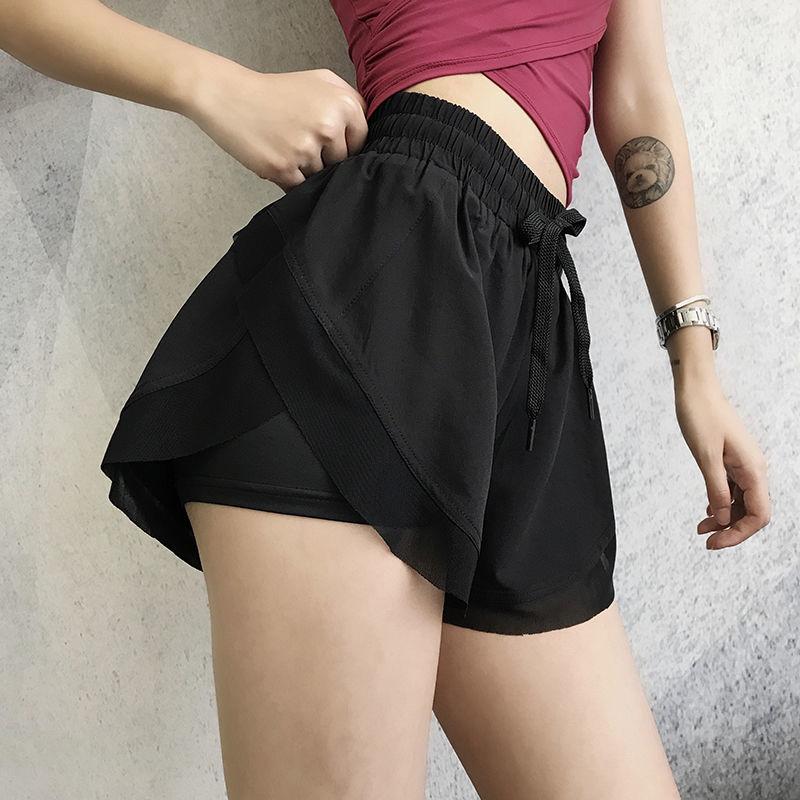 WTEMPO Women's  Casual Pants Loose High Waist Yoga Pants Comfortable Elastic Waist Sports Shorts Student Big Pocket Gym Stadium Playground Fitness