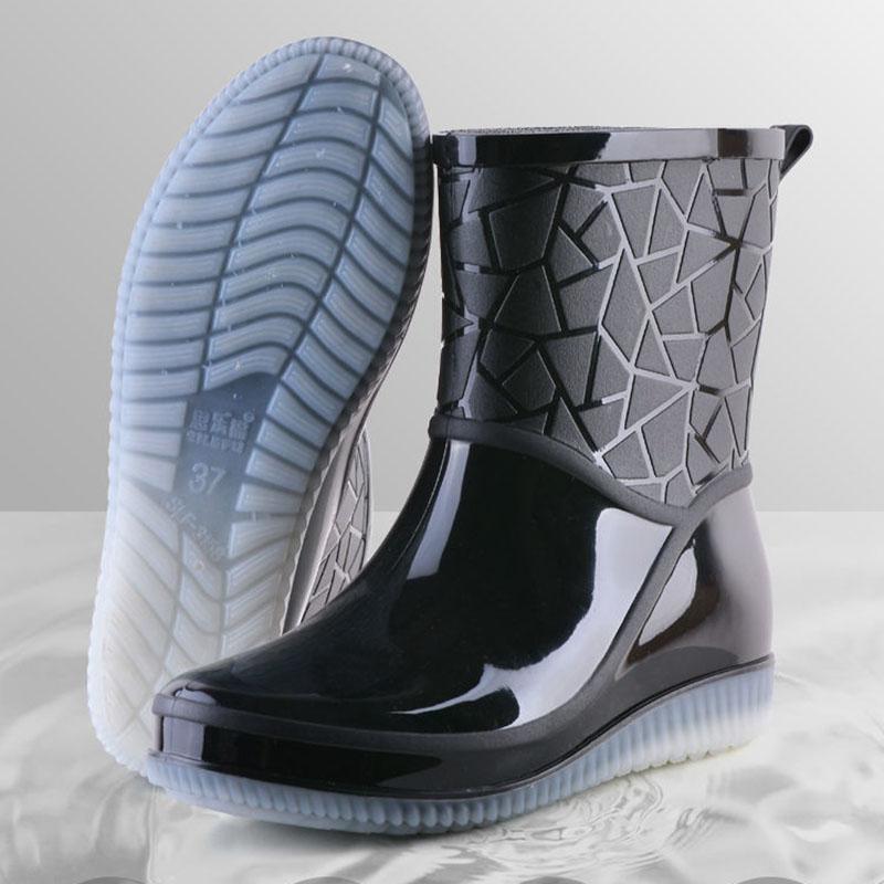 Rain Boots Women's Adult Low-to-slip Rain Boots Non-slip Wear-resistant All-match Water Boots Women's Overshoes