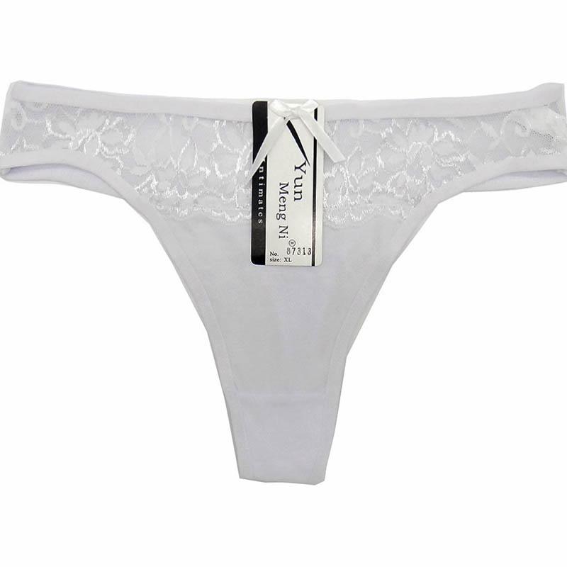 6 Pieces/set of Underwear Lace G String Underwear Female T Back Sexy Fashion Hollow Wide Belt Ladies Transparent Panties