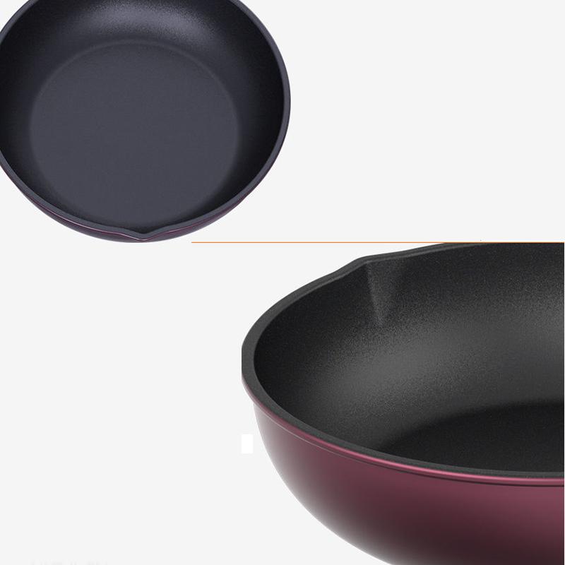 Non-stick Wok Household Cooking Pot and Pans Family Dinner Wok Tableware Household Pan Frying Pan with Cover