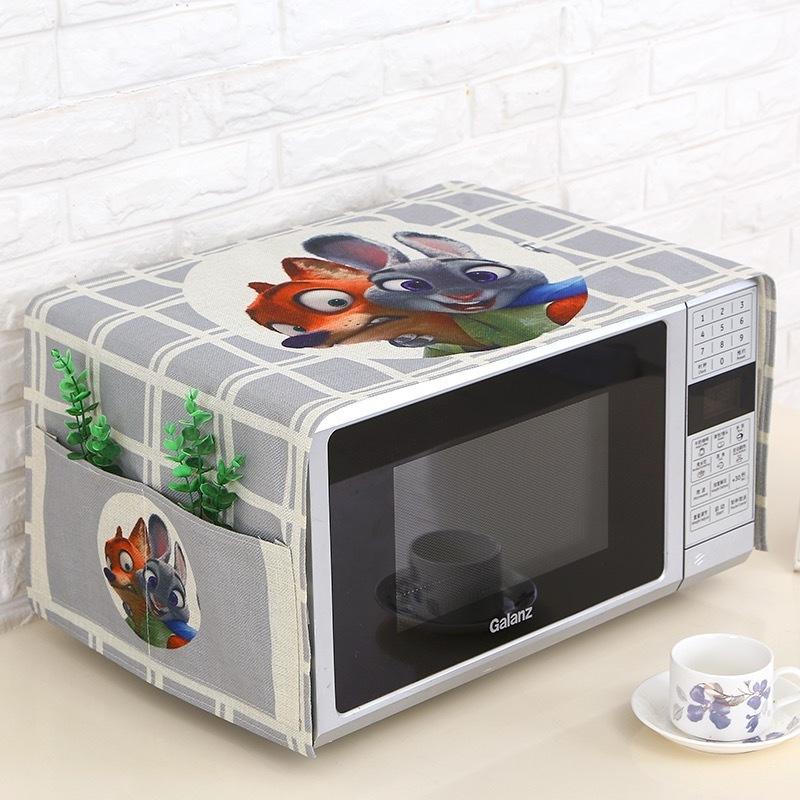 Grease Proofing Storage Bag Kitchen Accessories Double Pockets Dust Covers Microwave Cover Microwave Oven Hood