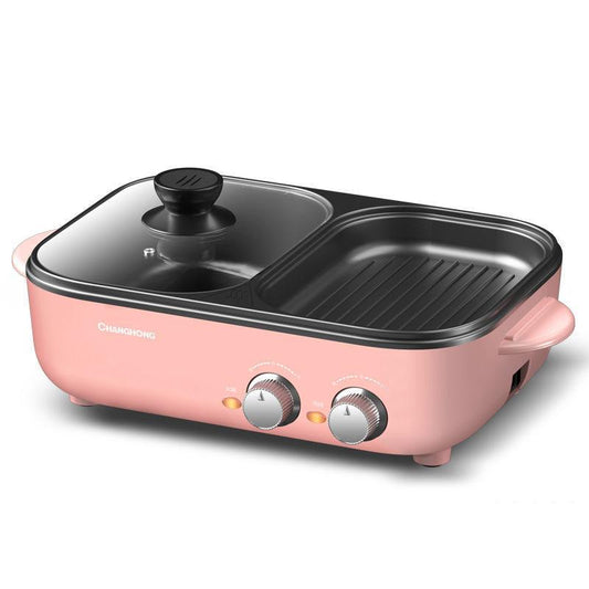 1200W BBC Heat Pot Machine Electric Bakeware Smokeless Fried Steak Pan Multi-purpose Grill Pan Nonstick Pot