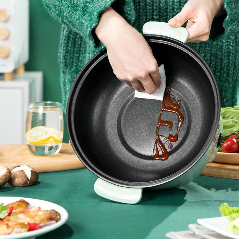 Electric Frying Pan Non-stick Multi-function Electric Heating Pot Student Mini Electric Pot Household Pot with Integrated Electric Cooker