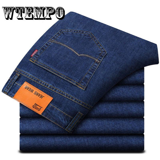 Fashion Men's Jeans Large Size Men's Elastic Stretch Trousers