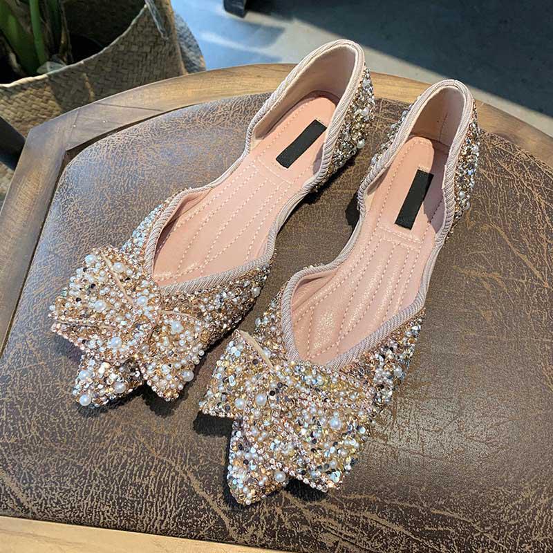 Plus Size 35-40 Summer Women Slippers Outdoor Bohemian Beach High Heels Wear-resistant Non-slip Office Lady Pearl Sandals