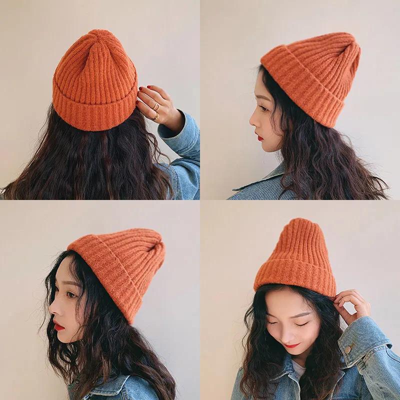 Beanie Skullies Knitted Hat Warm Caps Hats for Women Casual Caps