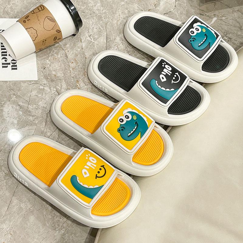 Cartoon Dinosaur Slippers Summer Men and Women Non-slip Slippers Beach Outdoor Slippers Indoor Bathroom Slippers Unisex