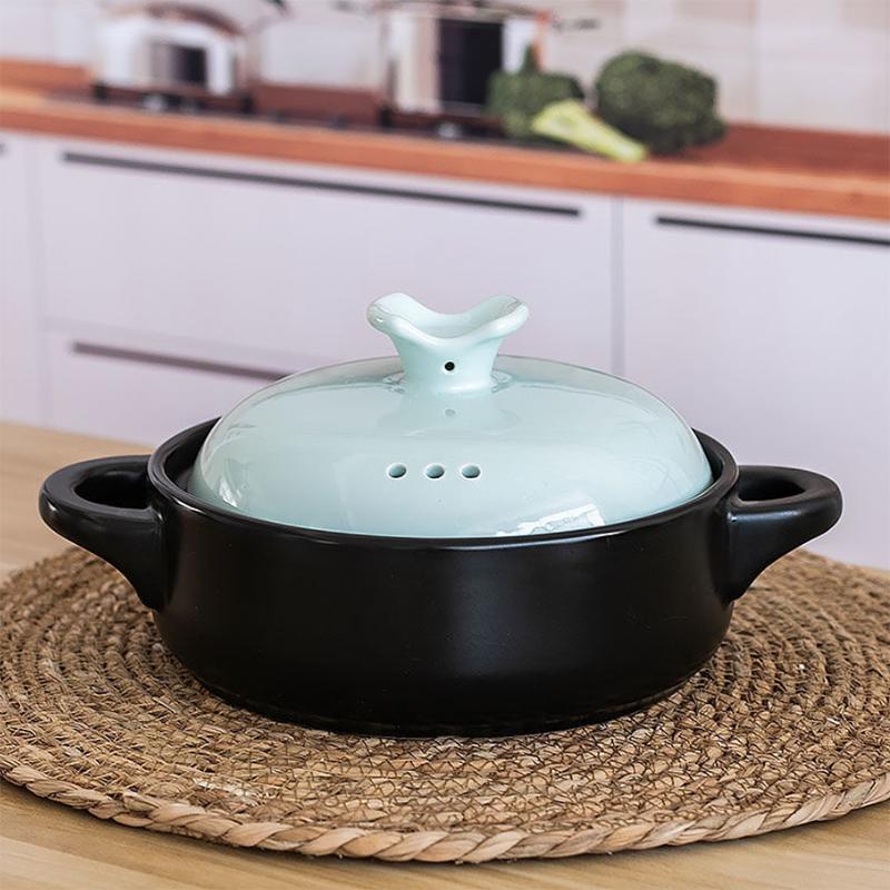 Casserole Stew Pot Soup Household High Temperature Resistant Ceramic Pot Complementary Food Small Casserole Stone Pot