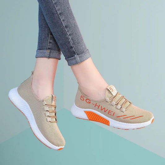 Female Soft Sole Lightweight Shoes Non Slip Versatile Walking Sneakers Women's Breathable Sneakers Mesh Casual Shoes