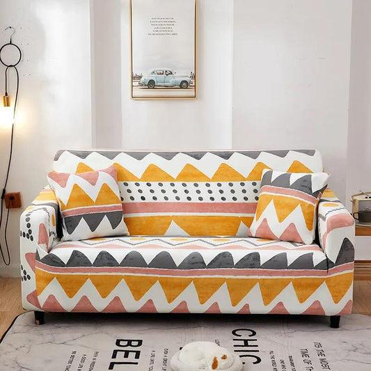 Nordic Style Living Room Decoration 1/2/3/4 Seat Printing Sofa Cover Flexible Sofa Cover, Living Room Sofa Cover Armchair Cover, Sofa Protection Cover