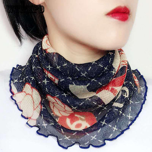 Women Sunscreen Scarf Neck Mask  Summer UV Protection Breathable Thin Mask Outdoor Silk Scarf