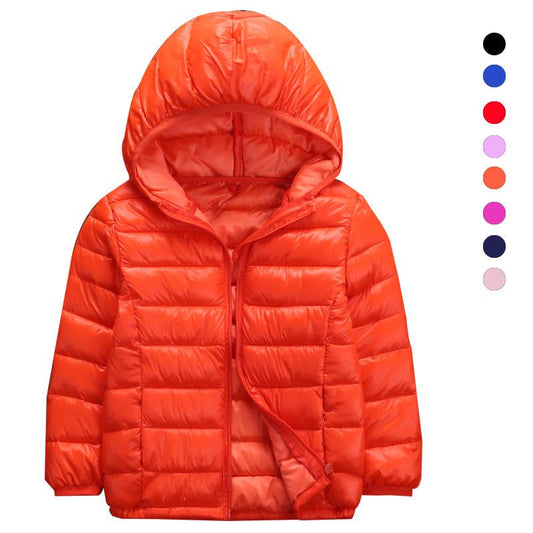 Baby Girls Boys Parka Light Kids Jacket Hood Down Coat Winter Children Jacket Toddler Outerwear