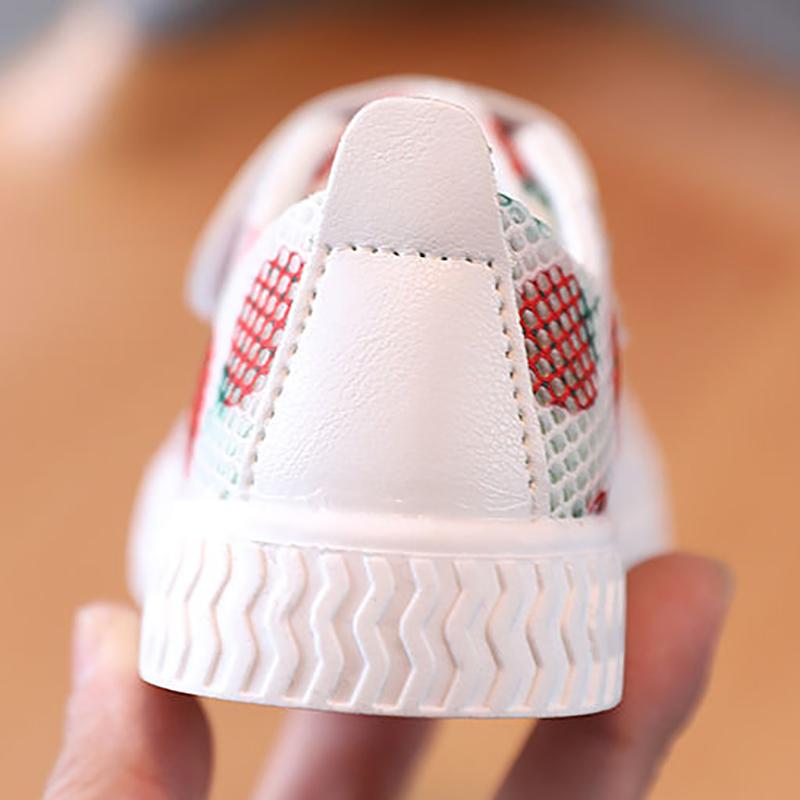 Summer Children's Board Shoes Boys and Girls Strawberry Pineapple Sneakers Middle and Small Children Single Mesh Hollow Casual Shoes