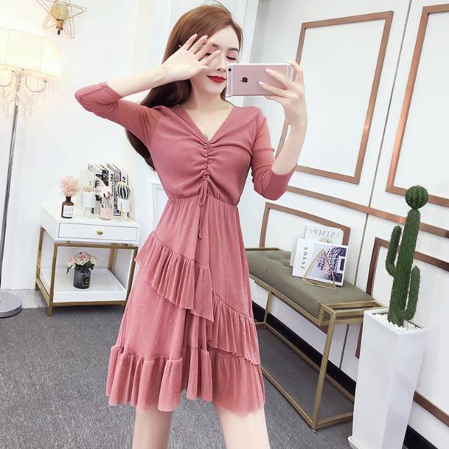 Long Sleeve Floral Maxi Dress Vintage High Waist A Line Big Swing Dress Women Dress Dinner Dresses