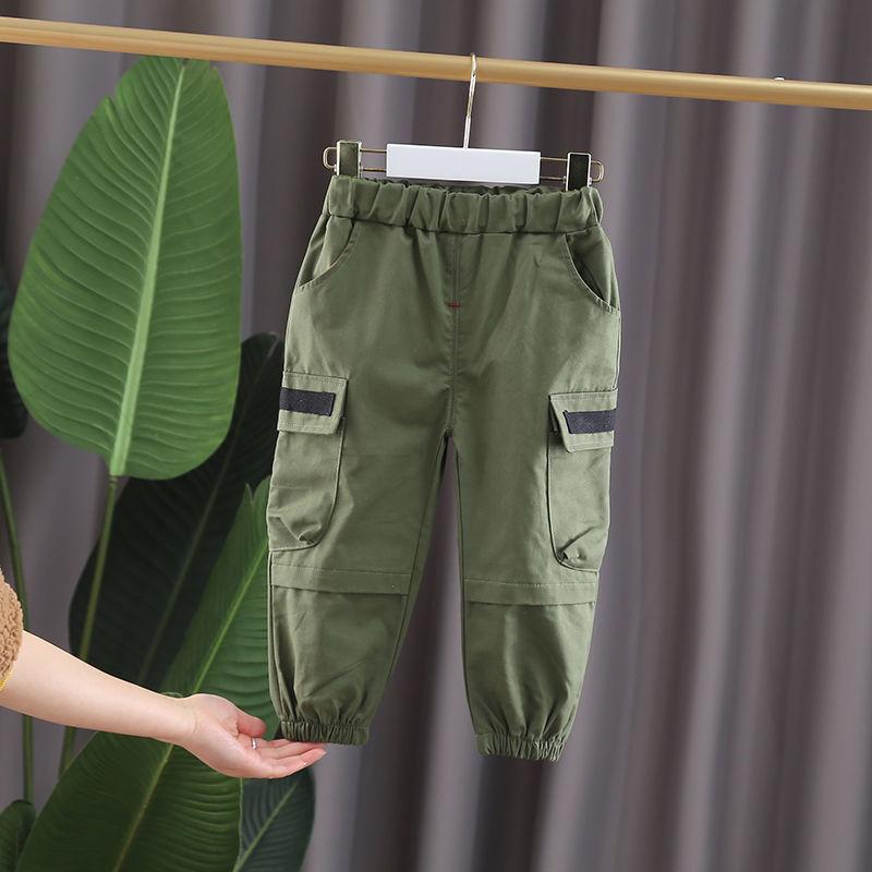 Children's Spring and Autumn Casual Trousers Children's Trousers Boys and Girls Overalls Sports Pants and Trousers