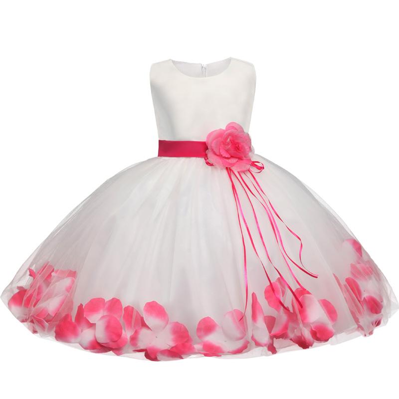 Flower Christmas Girl Dress Wedding Princess Tutu Party Events Dresses for Teenage Girl Dress Ceremonies Kids Children Clothes