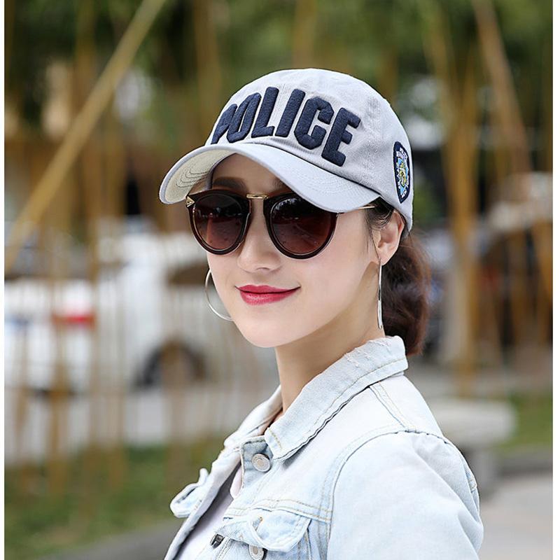 Police Embroidered Hat Women's Outdoor Sun Hat Men's Casual Hip-hop Baseball Cap Snap Back Sunscreen Cap Leisure Sport Cap