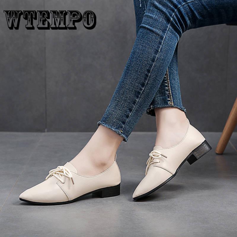 Women Soft Pu Leather Shoes Woman Casual  Flat Leather Shoes Soft Bottom Loafers