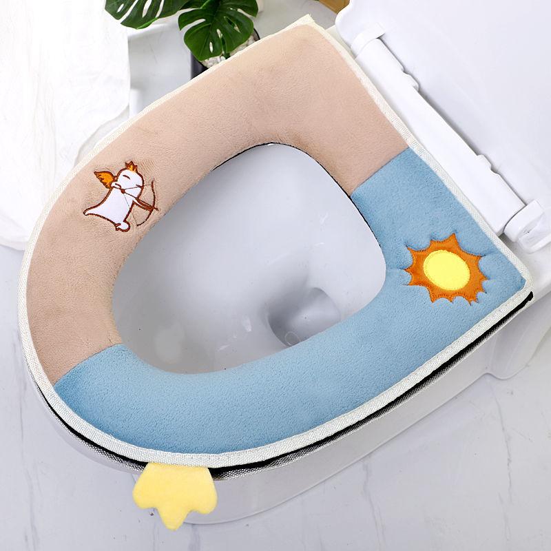 Toilet Toilet Seat Four Seasons Universal Household Toilet Cover Cute Waterproof Toilet Cushion Thickening