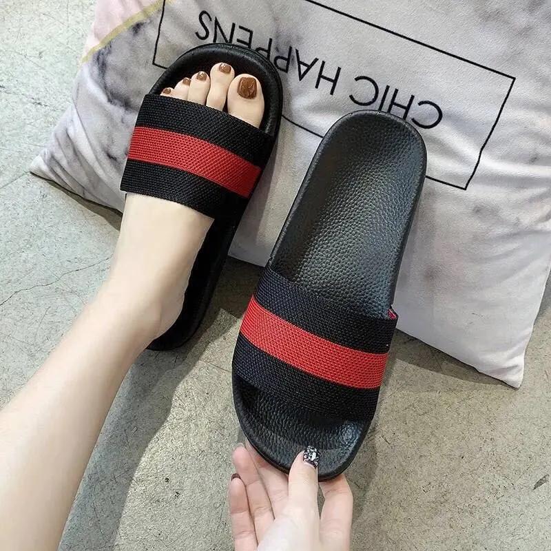 Women's Summer Slippers Bath Slippers Indoor Non-slip Flip Flops Ins Wear Sandals and Slippers Ladies Bathroom Bath Shoes