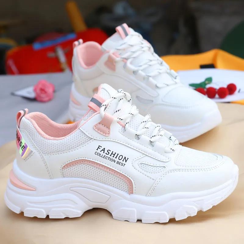 Dad Shoes Women's Spring Fashion All-match Breathable Thick-soled Casual Sports Shoes