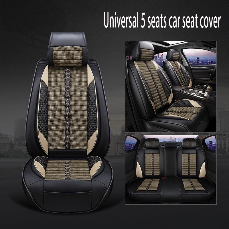 5 seats Universal Car seat cover Waterproof Car Seat Cover Universal 5 set Auto Seat Cushion Leather