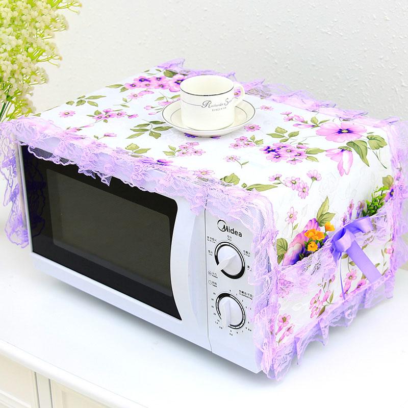 Luxury Dust Cover Microwave Oven Covers Lace Dust Cover Wear Resistant Cloth Dustproof Cloth Durable Kitchen Decoration