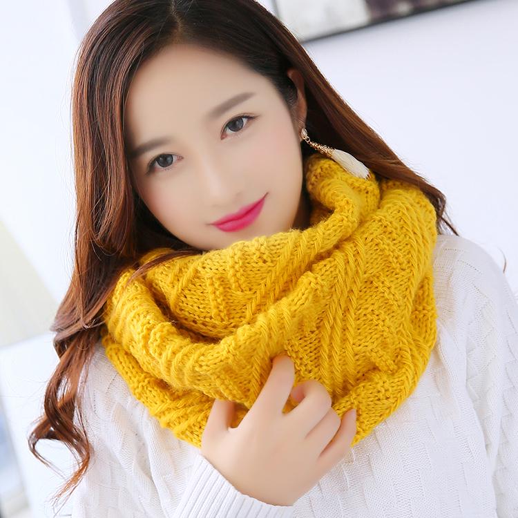 Warm Accessories Women Men Infinity Shawl Knitted Neck Warmer Scarf