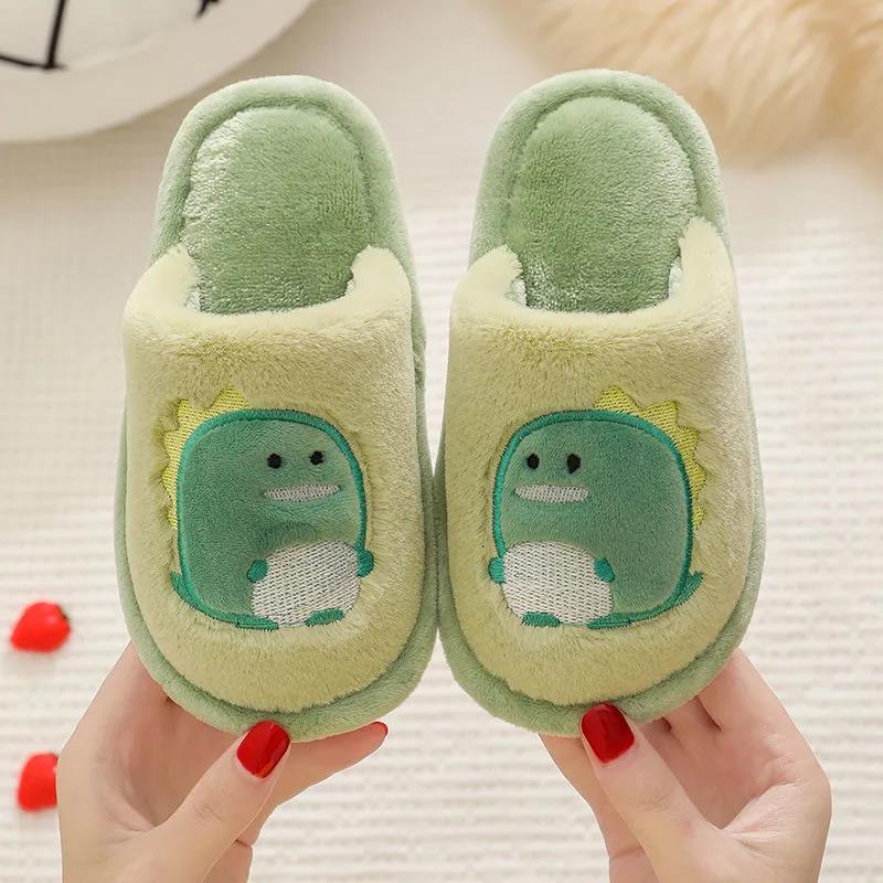 Children's Cotton Slippers Autumn and Winter Boys and Girls Cartoon Indoor Home Shoes Children's Anti-skid Soft Sole Baby Floor Slippers