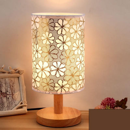 Nordic Creative Solid Wood Bedroom Bedside Simple Modern Creative Decoration Night Light Warm Light Table Lamp Bedside Lamp