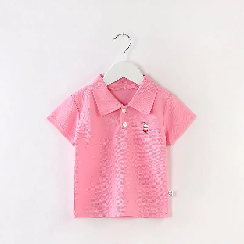 Boys Short-sleeved T-shirt Baby Polo Shirt Summer Coat Thin Section Children's Short-sleeved Lapel Baby Half-sleeved