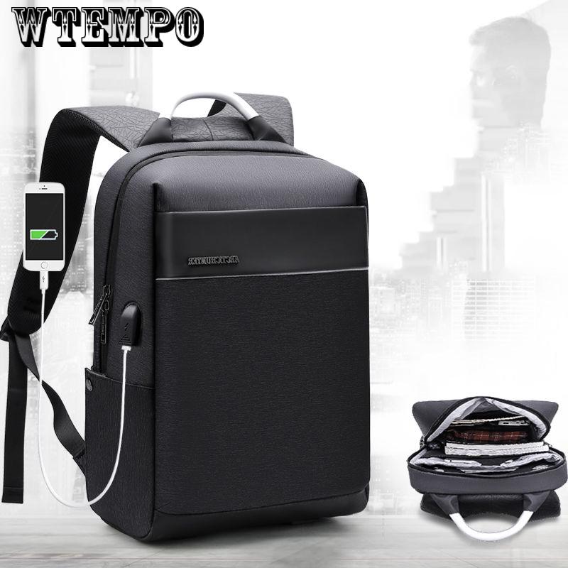 PU Leather Men's Shoulder Bags Fashion Travel Backpack Men Business Laptop Backpack School Boys Bag