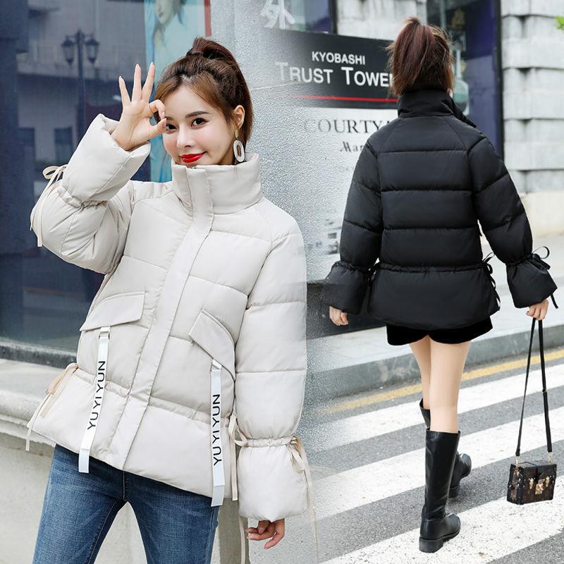 Winter Loose Waist Cotton Oversize Women's Tide Ins Hong Kong Style Short Wild Cotton Coat Beautiful Solid Color Ladies Down Coat