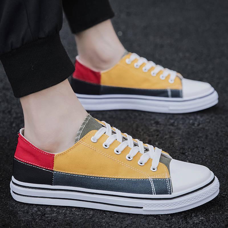 Cheapest Casual Shoes Men's Spring Summer Casual Shoes Men's Canvas Shoes Men's Lace Up Flats