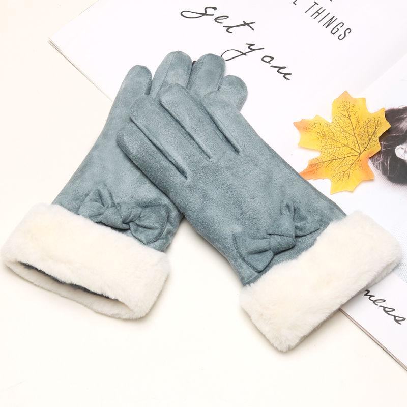 Cotton gloves Windproof gloves Winter Warm gloves Leather gloves Woman Trend fashion gloves Plush